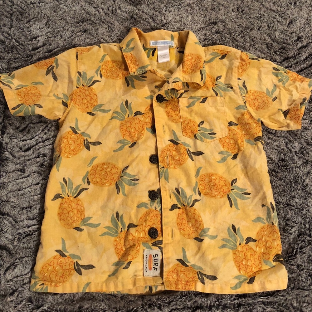 Kids boys 5T pineapple button up